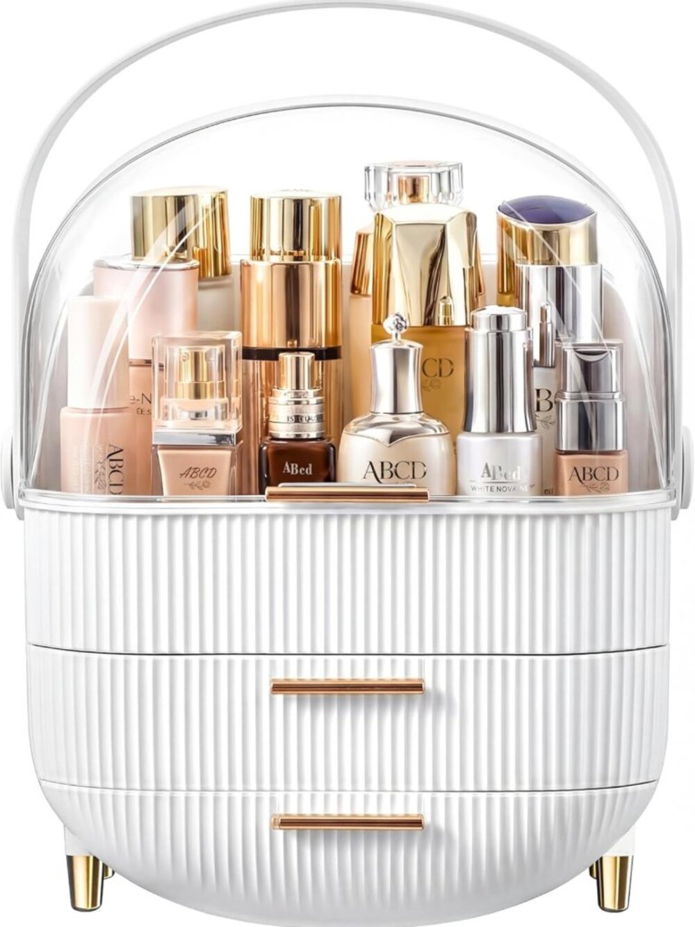 Stylish Makeup & Skincare Organizer with Drawers - Perfect for Vanity Storage